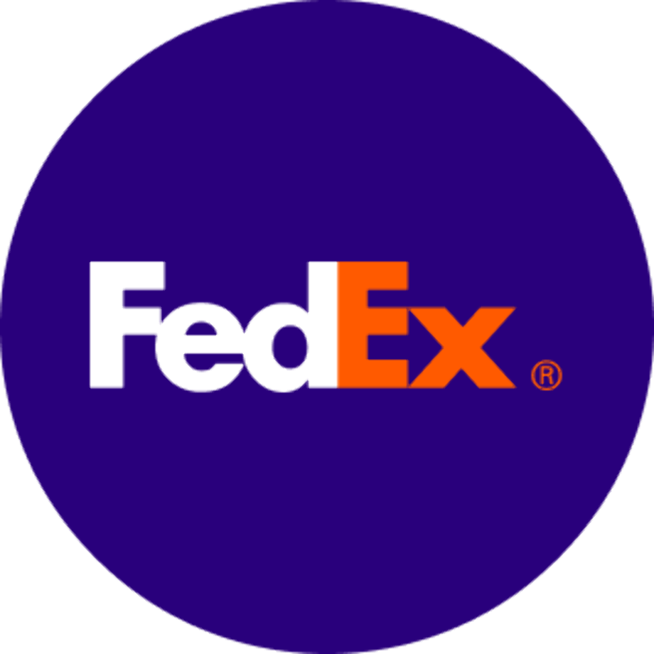 FedEx logo — shipping label carrier option